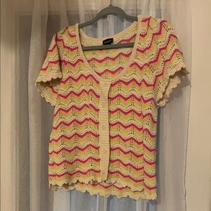 Torrid Multicolor Chevron Knit Blouse